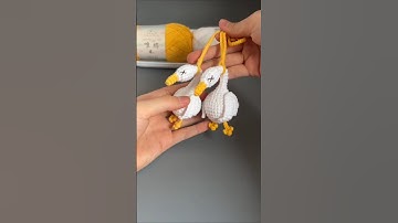 Crochet Cute Duck Keychain 🪿🌮🥗 | Móc Len Vịt Mini Dễ Thương  #crochet #roastduck #diy #amigurumi