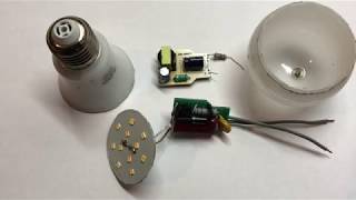 Eternal LED light. From 12W to 6W for $ 1.5. DIY repair