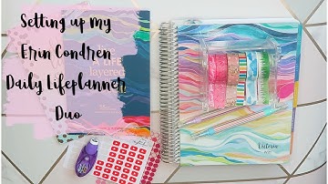 Setting up my new Erin Condren Daily Lifeplanner Duo
