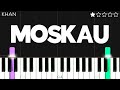 Moskau  easy piano tutorial