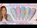  easy rainbow flowers nail art design  spring nails  madam glam easter egg collection  summer