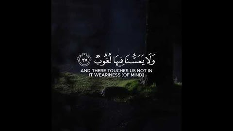 وقالوا الحمد لله الذي اذهب عنا الحزن ان ربنا لغفور شكور. تلاوة خاشعة