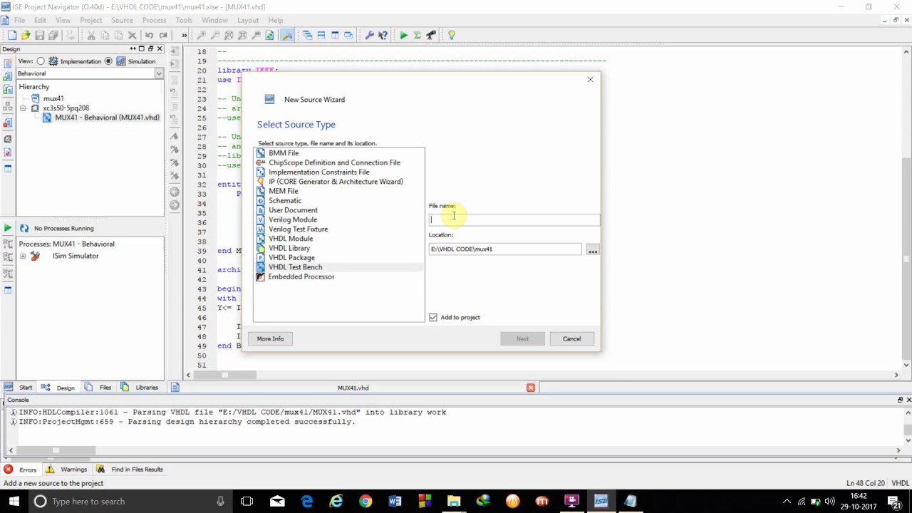 multiplexer 4 a 1 vhdl