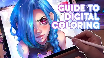 MY EASY GUIDE TO DIGITAL COLORING 🎨 how to use layers, from base colors to rendering