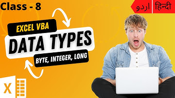 [Eng Subtitle] Excel VBA Data Types Byte Long & Integer in MS Excel in Hindi Urdu