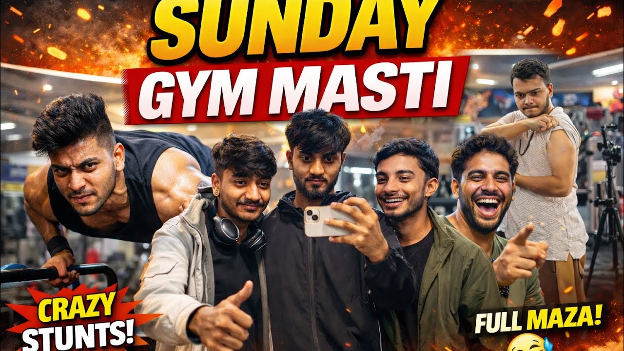 Gym Vlog India | Workout + Comedy + Crazy Stunts 😂💪