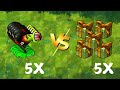 5 Cherry Machine Gun vs 5 Zombies Blind Box Pvz Fusion | Pvz Fusion 2.1.4 Challenge
