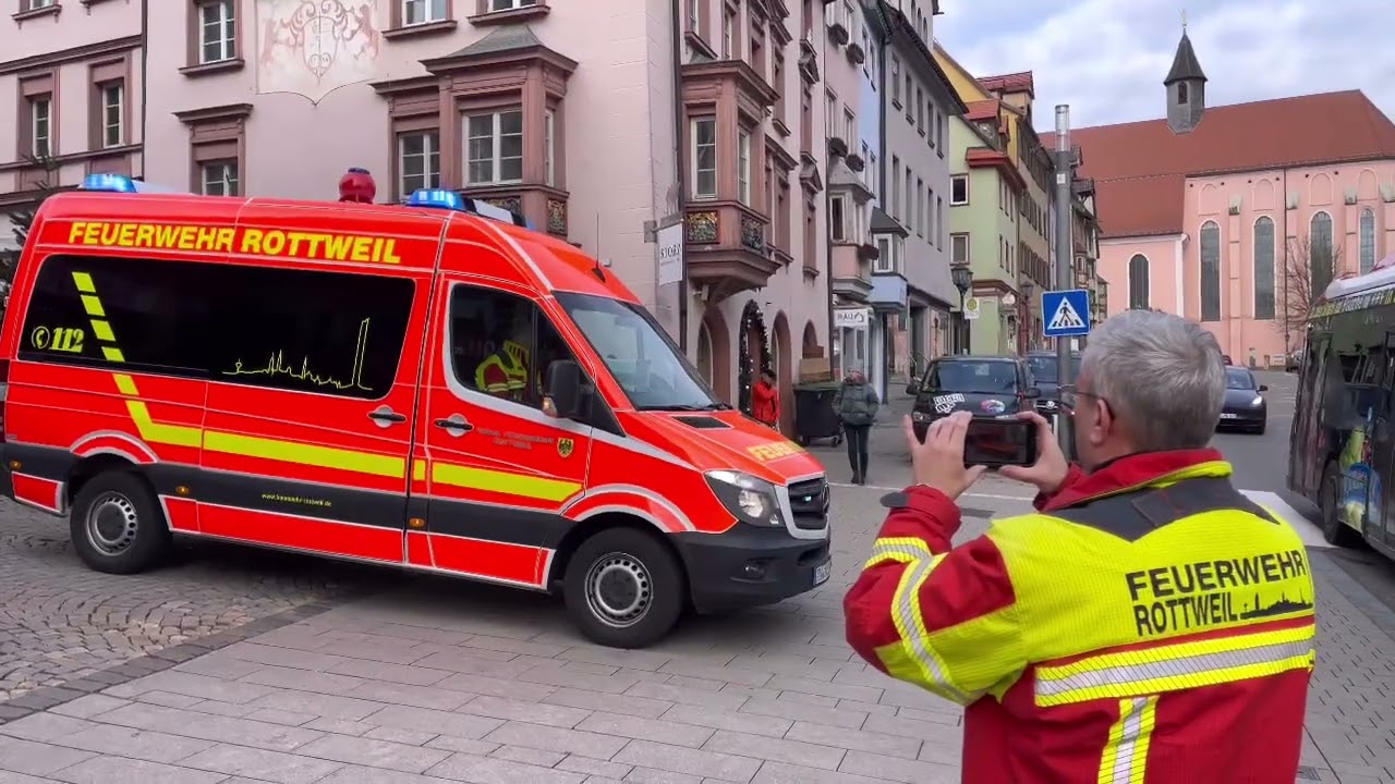 Warntag 2022 in Rottweil. Die Feuerwehr warnt mit.
