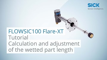 Calculation and adjustment of the wetted part length of the FLOWSIC100 Flare-XT gas meter | SICK AG