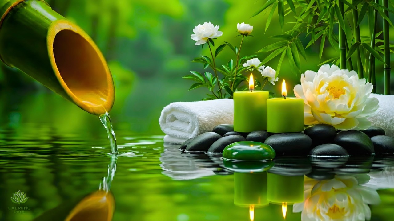 Sleeping Music for Deep Sleeping 🌿 Bamboo Water Fountain, Insomnia Relief, Calm Anxiety & Depression