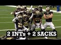 Saints Defense Finishes Strong w/ 2 INTs and 2 Sacks vs. Panthers