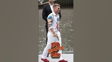 David Warner Joins the Pushpa 2 CRAZE! 😱🔥| #pushpa2 #pushpa2therule #alluarjun #davidwarner #shorts
