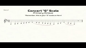 F Horn D Scale Practice in Half-Quarter All-State Pattern (primary octave)