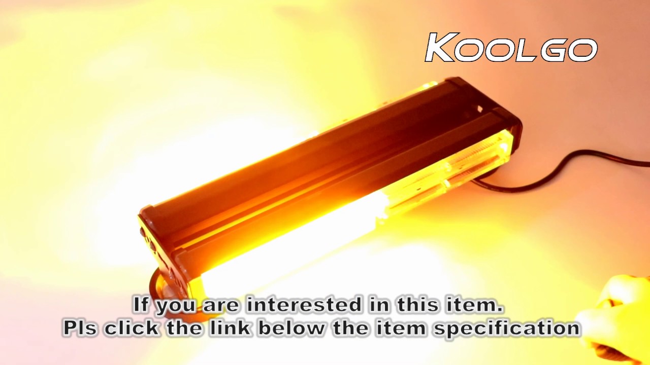 DOUBLE SIDE 72W LED WORK LIGHT BAR BEACON LIGHT WARNING STROBE LIGHT AMBER