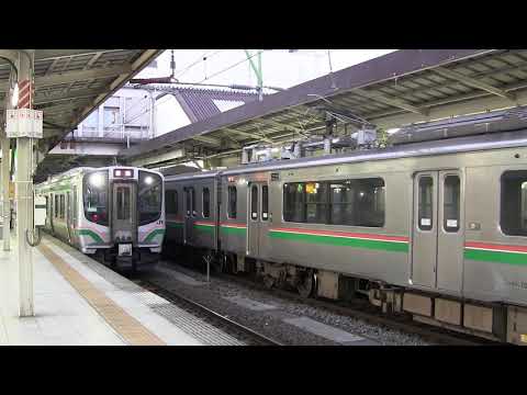 E721系1000番台＋0番台(回送)発車 仙台駅にて