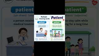 2 Meanings of “Patient” You NEVER Knew! 🤯 | English Vocabulary Explained#ytshorts