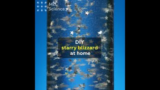DIY starry blizzard at home
How can you make the evening more fun for the whole family?
Equipment: transparent bottle (0.5 L or 16.5 fl oz) with cap, star confetti, water, glycerol (0.25 L or 8.25 fl oz).
Fill a bottle with water, pour some star confetti into it, cap it, and shake – the sparkles swirl up but rapidly settle to the bottom. Carefully pour out about half of the water and top the bottle up with glycerin. Close the bottle and shake it again – this time the confetti settles much more slowly, creating a real blizzard!
The higher the viscosity of the liquid, the more the friction force slows down the movement of the confetti in it. Water has relatively low viscosity, so the confetti quickly settles to the bottom. However, you can significantly increase the friction force by adding a much more viscous liquid that mixes well with water – glycerol. Now the confetti settles much more slowly, and you can trace how each tiny star moves in this starry blizzard!
More fun experiments for the whole family await you in the MEL Kids subscription!
Warning! Only under adult supervision. DIY starry blizzard at home