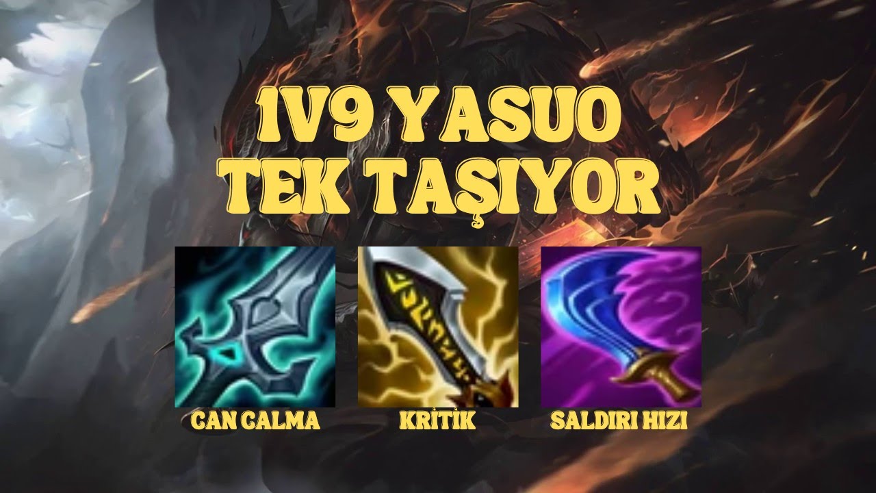 1V9 YASUO TEK TAŞIYOR +25 KİLL!!!