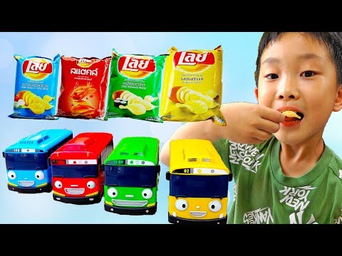 타요 버스로 색깔놀이 모래놀이 예준이의 전동 자동차 장난감 어린이 동물원 Learn Colors Tayo Bus Car Toy for Kids