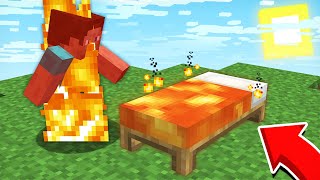 БЕД ВАРС НО У МЕНЯ ЛАВОВАЯ КРОВАТЬ В МАЙНКРАФТ 100% троллинг ловушка minecraft