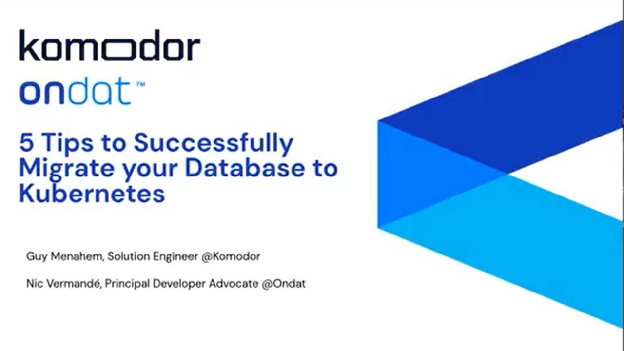 5 Things to Consider When Migrating Databases to Kubernetes - YouTube