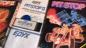 IBM PC Pitstop II & Commodore 64 Pitstop Cartridge Both By Epyx