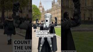 Count Binface, the unlikely candidate challenging far-right UK leader