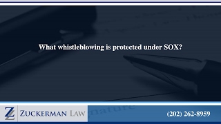 What whistleblowing is protected under SOX?