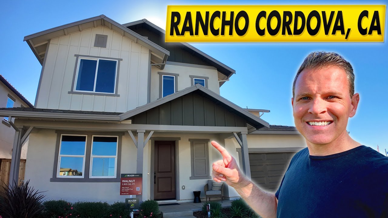НОВЫЕ дома площадью 3000 кв. футов с большими задними дворами в Ранчо Кордова, Калифорния