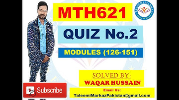 MTH621 quiz no 2 solution by taleemi markaz