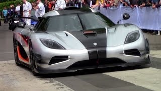 Koenigsegg One:1 on the Road | LOUD Revs, Start Up + Acceleration at Goodwood FOS 2014