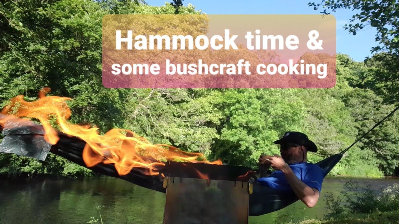 Wild camping Scotland. Hammock and some riverside cooking at the river