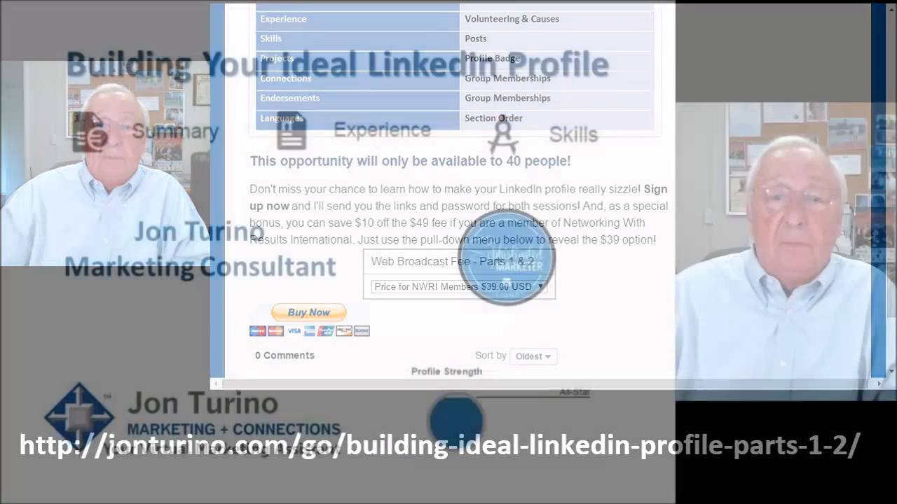 Building Your Ideal LinkedIn Profile - A Special 2-Part Marketing Office Minutes Program