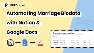Marriage Biodata PDF Generator | How to generate marriage biodata using Notion and Google Docs screenshot 5
