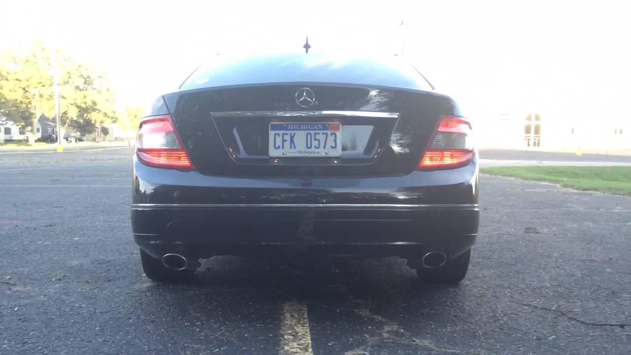 Mercedes C300 Straight Pipe (Muffler delete + resonator delete) YouTube