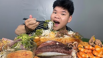 Bún Thái Hải Sản Mực Lá Nguyên Con Chấm Muối Ớt Ngon Ngất Ngây | Dương Doubar