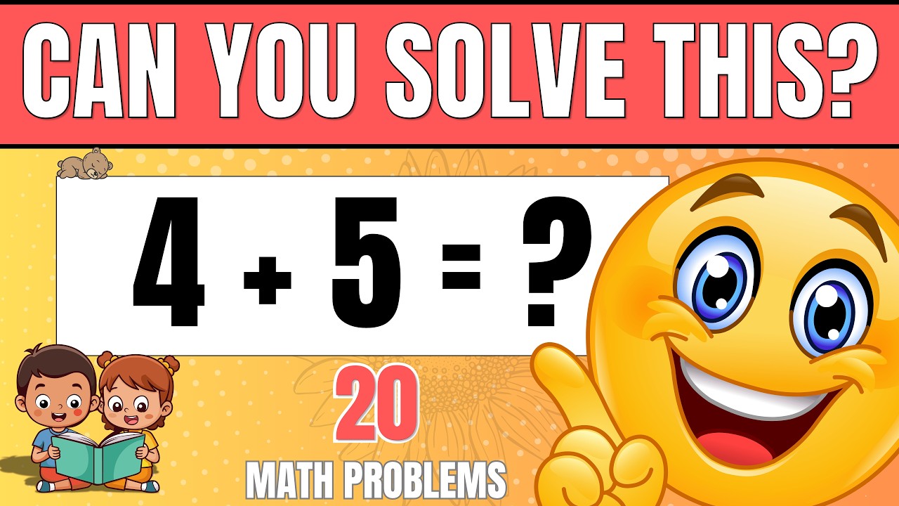 Random Kids Math Questions One Question Math Quiz for Grade 1 | One-Digit Addition - 20 Fun Questions for Kids ...