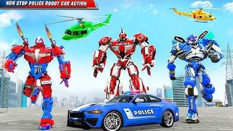 Police Robot Car Game: Transform Drone Robot Games Roadster Inc - 3D Games Action Gameplay 2