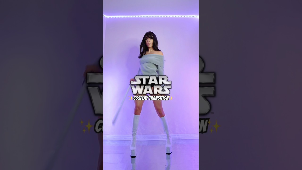 FIRST STAR WARS COSPLAY ✨ #starwars #starwarscosplay #padme #cosplaytransition #lightsaber