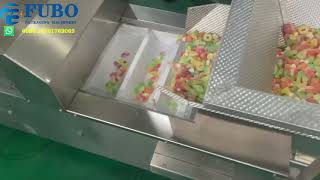 Zipper doypack/ziplock stand up pouch rotary type gummy candy filling sealing machine