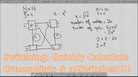 Switching Engineering - Cross-points and Number of Switches - Calculations