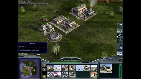 [Command & Conquer Generals: Zero Hour] - Laser General VS 2 Hard Army USA & Super Weapon