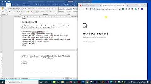 How to create HTML form with reset button