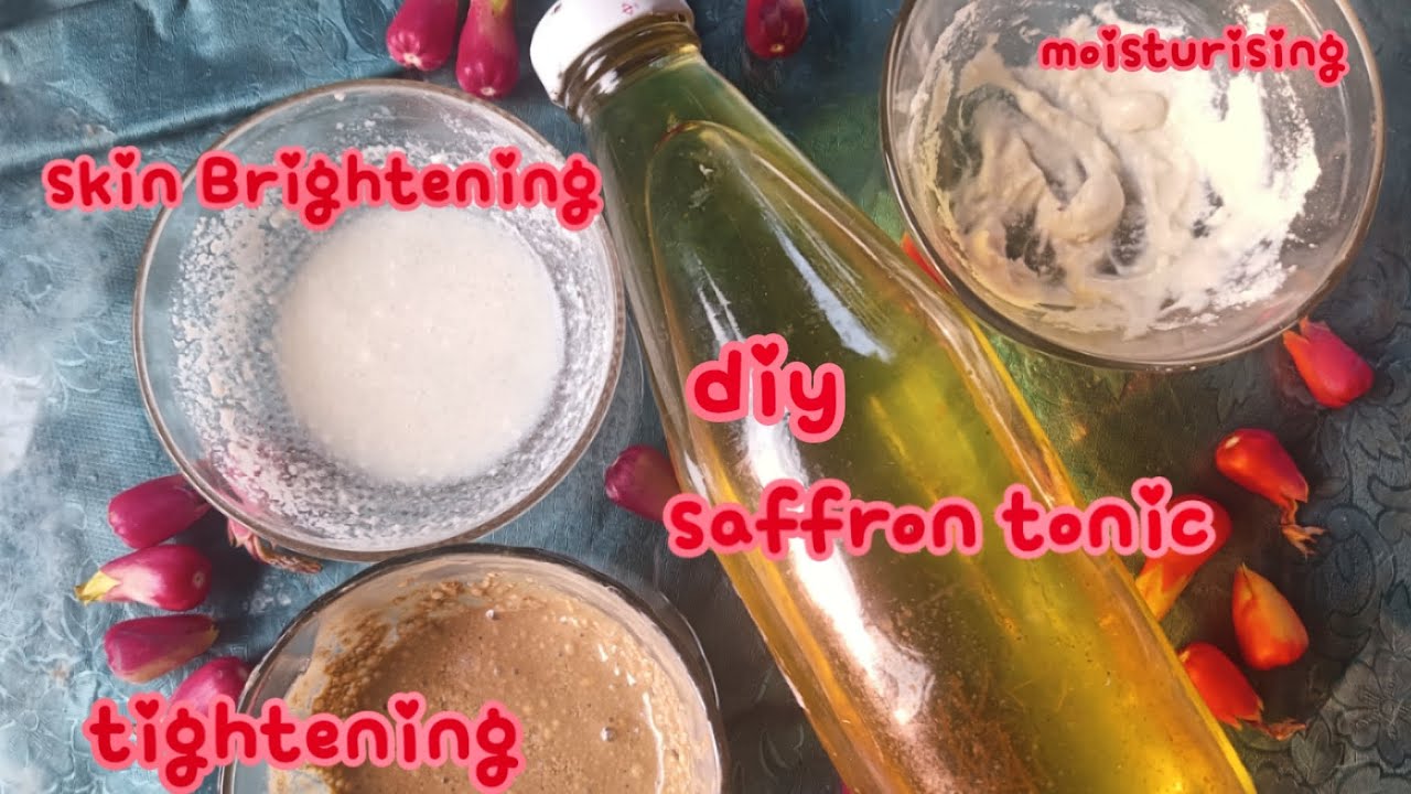 DIY SAFFRON TONIC, FACE PACK, Whitening, Brightening YouTube
