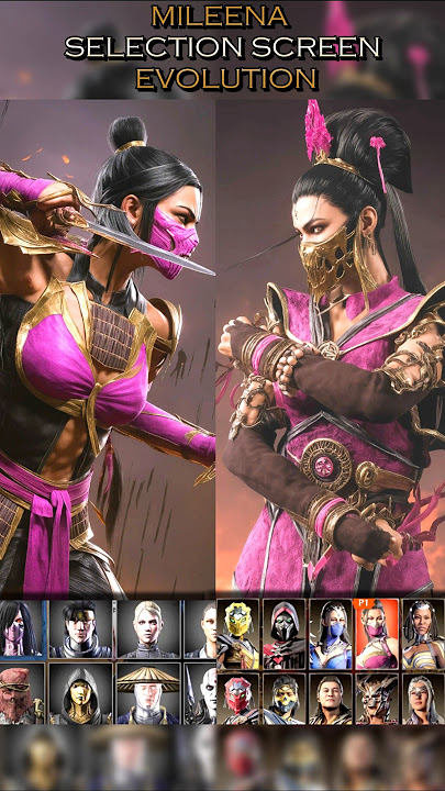 Mileena Selection Screen Evolution in Mk9 , MkX , Mk11 and Mk1 Khaos Reigns #mortalkombat1havik