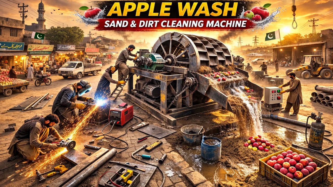 Genius Local Innovation: See How This Heavy-Duty Apple Washer Was Built.