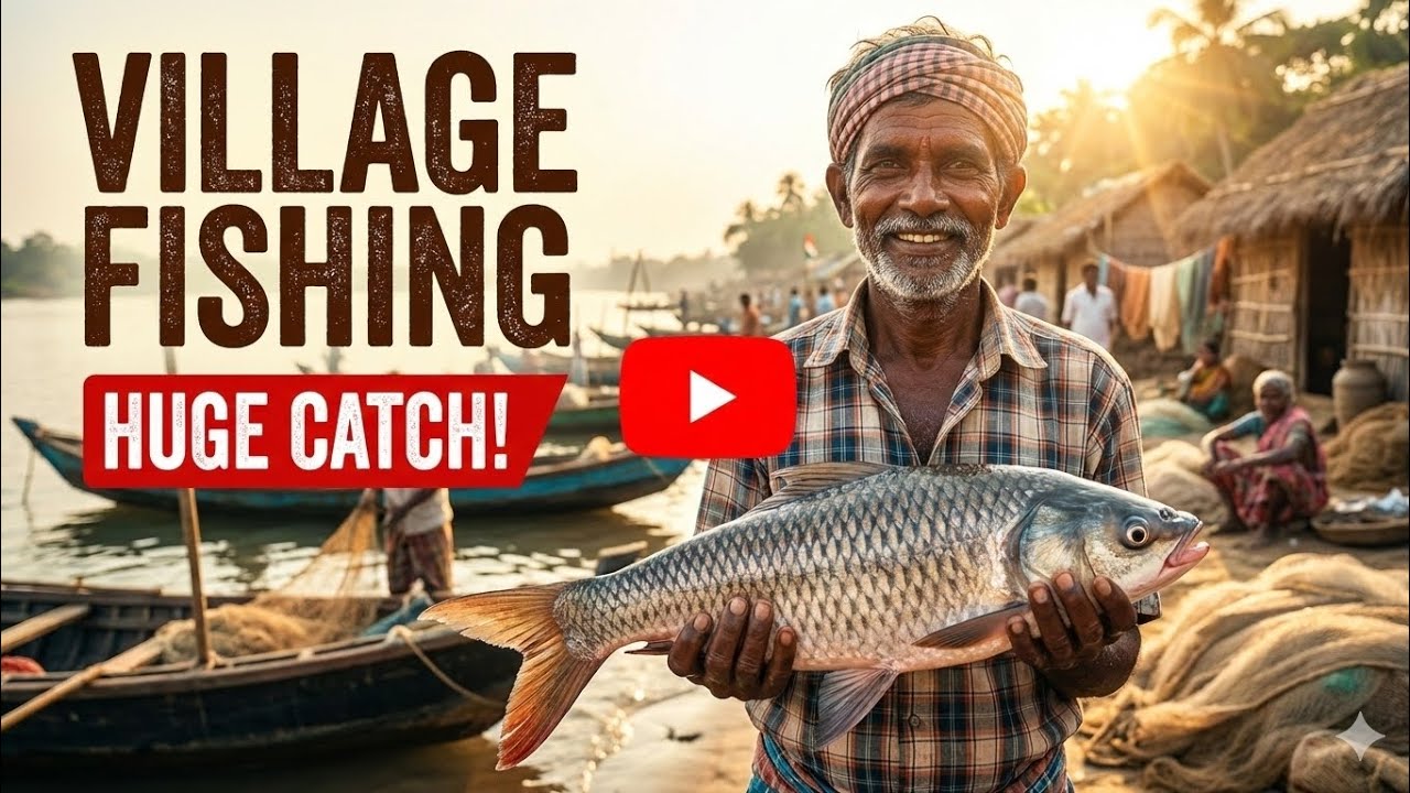Amazing Traditional Net Fishing | HUGE Catch! 🐟Unbelievable Morning Fishing Adventure!You Won't Beli
