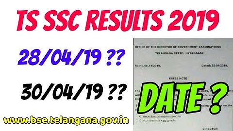TS SSC RESULTS 2019 DATE || TS 10th RESULTS 2019