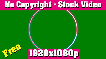 Red and Blue Circle Turning on Green Screen - No Copyright,  Stock Video Animations