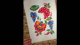 Майстер клас - Ягідки калини. Петриківський розпис.  Drawing lessons. Draw flowers. draw berries